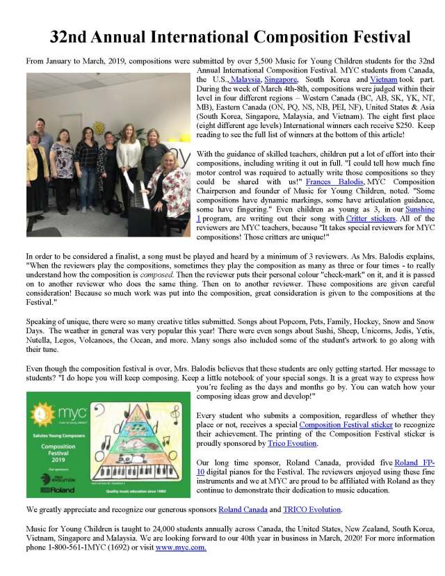 32nd Annual International Composition Festival